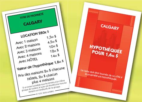 HASBRO MONOPOLY CANADA - Hypothéquer une propriété - 1