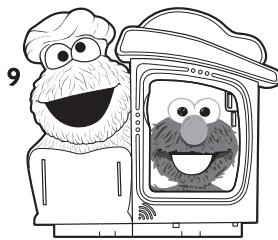 HASBRO SESAME STREET COOKIE MONSTER KITCHEN CAFE - ASSEMBLY – PARTS &amp; INSTRUCTIONS • ASSEMBLAGE - PIECES ET INSTRUCTIONS - 9