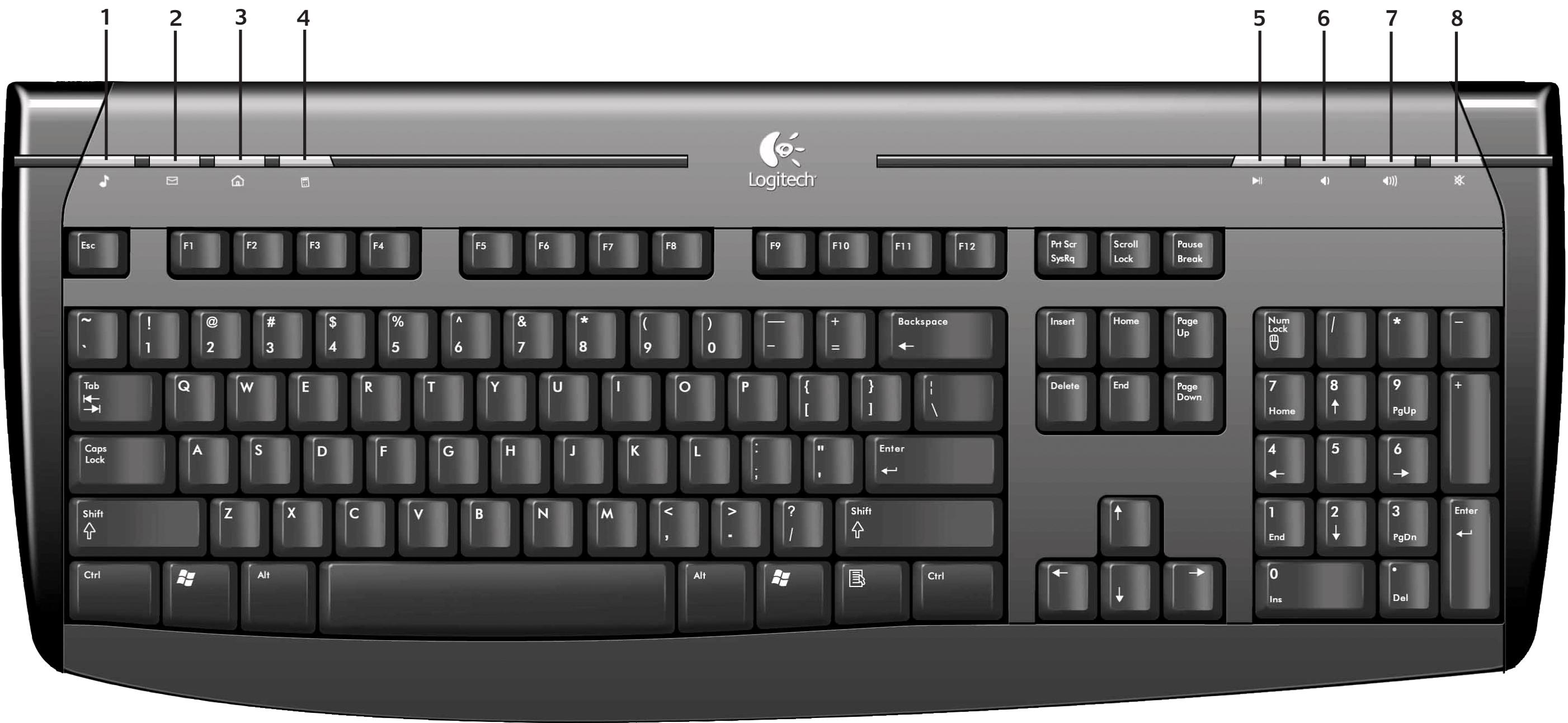 LOGITECH INTERNET 350 KEYBOARD - 2