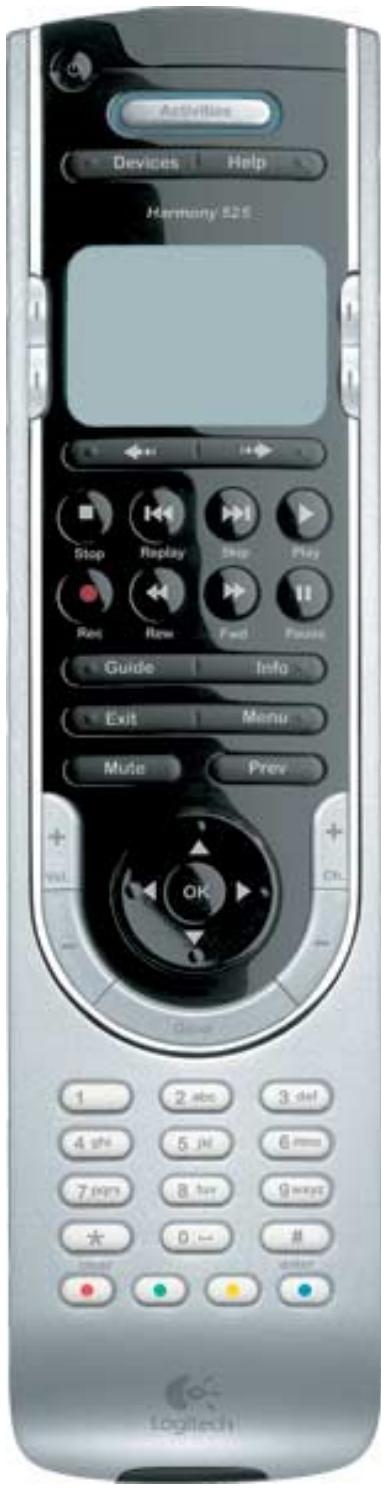 LOGITECH TELECOMMANDE HARMONY 525 - Familiarisation avec la télécommande harmony - 1