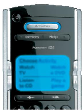 LOGITECH TELECOMMANDE HARMONY 525 - Sélection d'une activité - 1