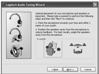 LOGITECH E2500 - Asistente para el ajuste de audio - 3
