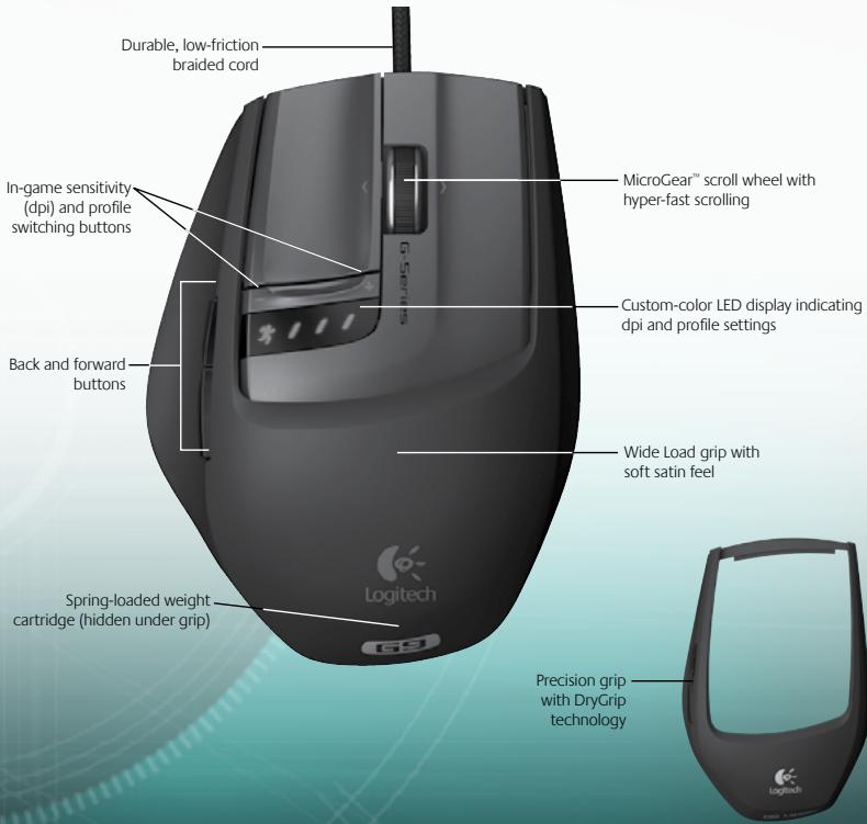 LOGITECH G9 LASER MOUSE - G9 Laser Mouse Features - 1