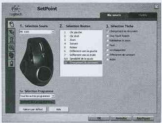 LOGITECH MX 1100 - Démarrage de setpoint (windows®) - 1