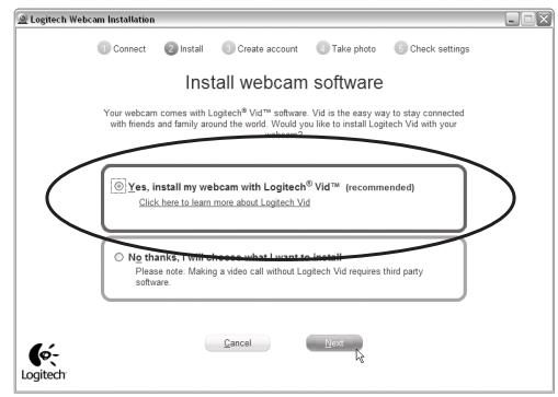 LOGITECH C120 - Your webcam comes with Logitech® VidTM - 2