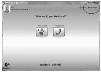 LOGITECH C210 - Acceso a la configuración de la cuenta e inicia de aplicaciones - 1