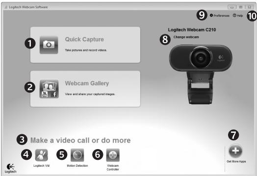 LOGITECH C210 - Navigating the Logitech Webcam Software - 1