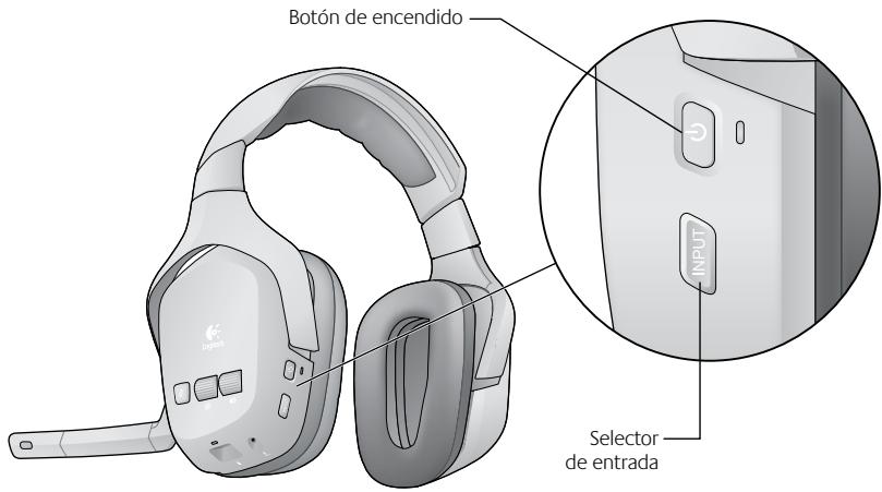 LOGITECH F540 - Encendido del audifono - 1