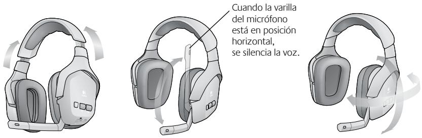 LOGITECH F540 - Ajuste del audifono - 1
