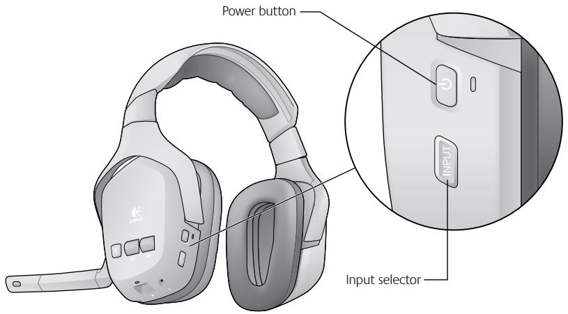 LOGITECH F540 - Turning on the headset - 1