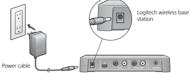 LOGITECH F540 - Powering up the wireless base station - 1