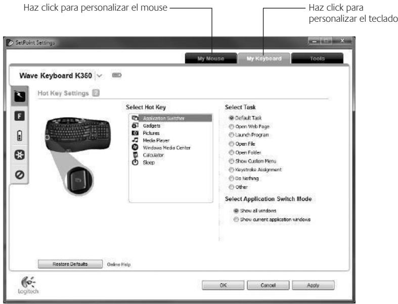 LOGITECH MK550 - Personalizacion del teclado y el mouse - 1
