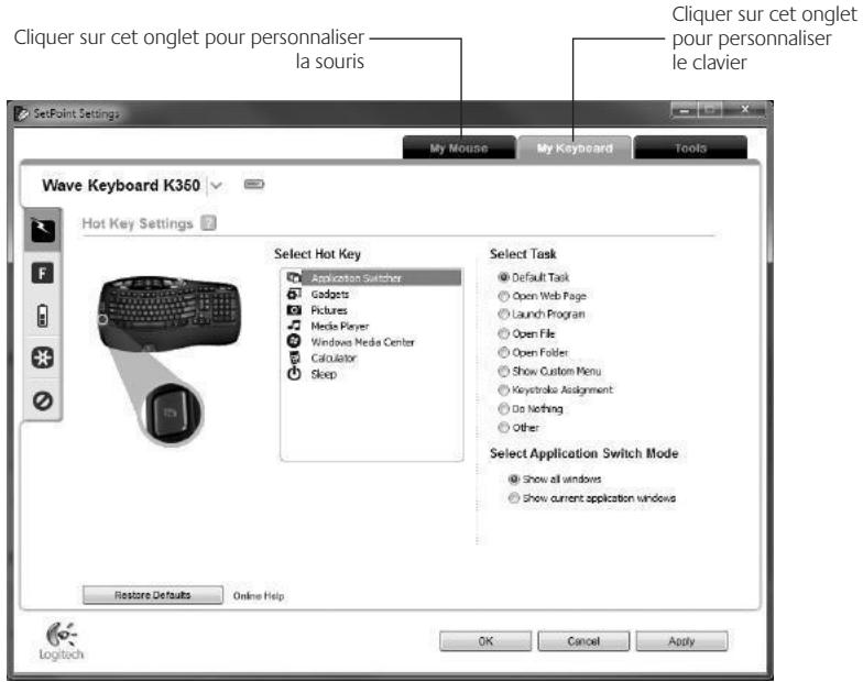 LOGITECH MK550 - Personnalisation du clavier et de la souris - 1