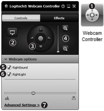 LOGITECH C110 - Dostosowywanie ustawien kamery internetowej podczas połaczenia video - 1