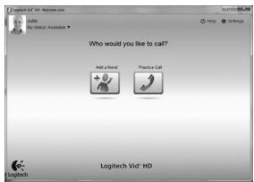 LOGITECH C110 - Aggiungere un amico o esguire una chiamata di prova - 1