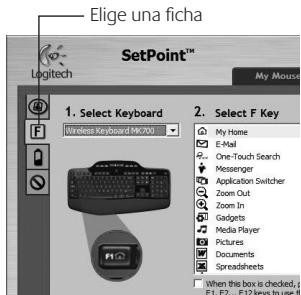 LOGITECH DESKTOP MK120, WIRELESS DESKTOP MK270, WIRELESS DESKTOP MK330, WIRELESS DESKTOP MK710 - Personalizacion del teclado y el mouse - 2