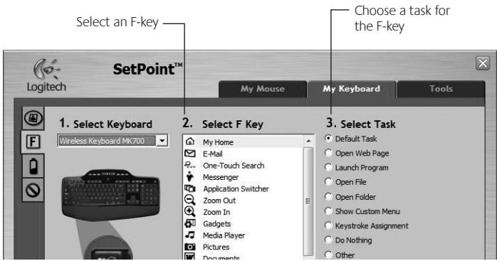 LOGITECH DESKTOP MK120, WIRELESS DESKTOP MK270, WIRELESS DESKTOP MK330, WIRELESS DESKTOP MK710 - Customizing the keyboard and mouse - 3