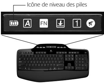 LOGITECH DESKTOP MK120,  WIRELESS DESKTOP MK270,  WIRELESS DESKTOP MK330,  WIRELESS DESKTOP MK710 - Comment vérifier l'etat des piles de la souris? - 1