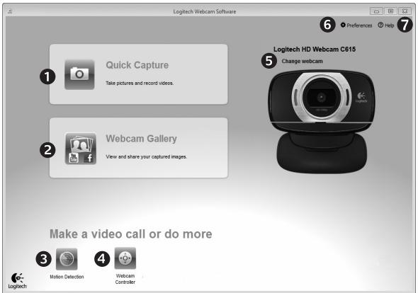 LOGITECH HD WEBCAM C615 - Informazioni sul software della webcam Logitech - 1