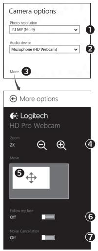 LOGITECH HD WEBCAM C615 - Anpassen der Kameraeinstellungen - 1