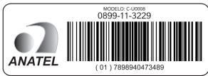 MODEL: C-UK008 0899-11-3229 ANATEL (01) 7898940473489