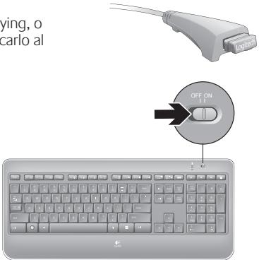 LOGITECH WIRELESS ILLUMINATED KEYBOARD K800 - El teclado no funciona - 1