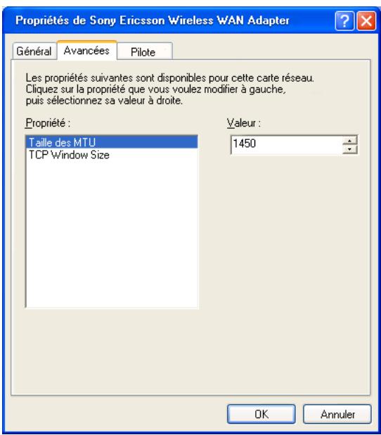 SONY ERICSSON GC85 EDGE-GPRS PC CARD - Optimisation du protocole tcp/ip - 1