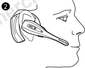 SONY ERICSSON HBH-30 - Positionnement du casque - 2