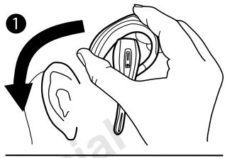 SONY ERICSSON HBH-30 - Colocacion del auricular - 1