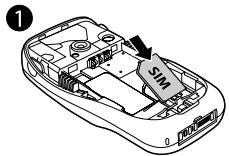 SONY ERICSSON K500I - Pour insérer la carte SIM et charger la batterie - 1