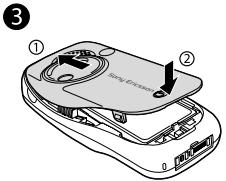 SONY ERICSSON K500I - Pour insérer la carte SIM et charger la batterie - 5