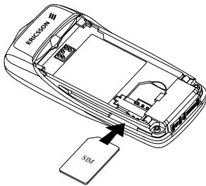 SONY ERICSSON T66 - Installation et retrait de la carte SIM - 1