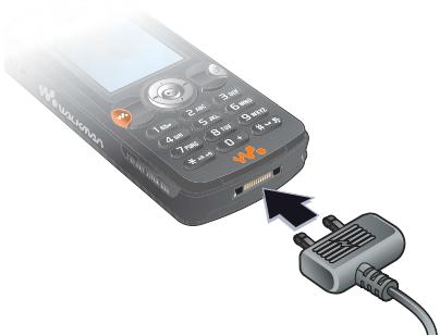 SONY ERICSSON W810I - Pour charger la batterie - 1