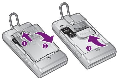 SONY ERICSSON W995 - Pour insérer la carte SIM - 1