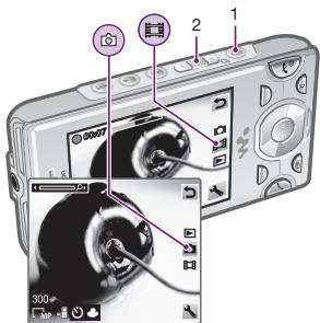 SONY ERICSSON W995 - Pour activer l'appareil photo - 1