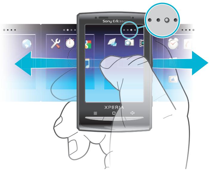 SONY ERICSSON XPERIA X10 MINI - Volets d'applications - 1