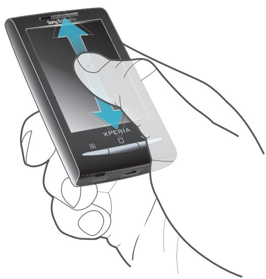 SONY ERICSSON XPERIA X10 MINI - Pour faire défiler - 1