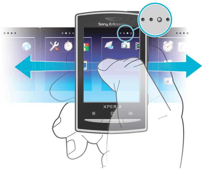 SONY ERICSSON XPERIA X10 MINI PRO - Volets d'applications - 1