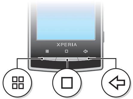 SONY ERICSSON XPERIA X10 MINI PRO - Utilisation des touches de l'appareil - 1
