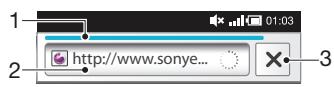 SONY ERICSSON XPERIA KYNO - Barre de recherche et d'adresse - 1