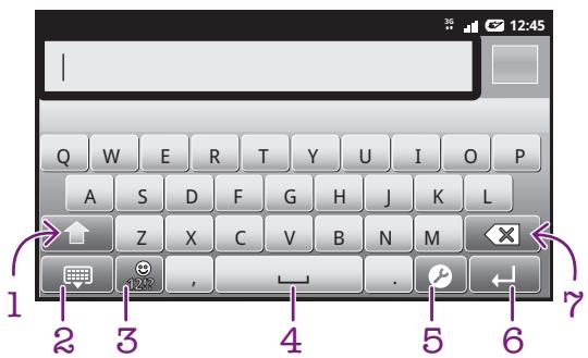 SONY ERICSSON XPERIA KYNO - Utilisation du clavier - 1