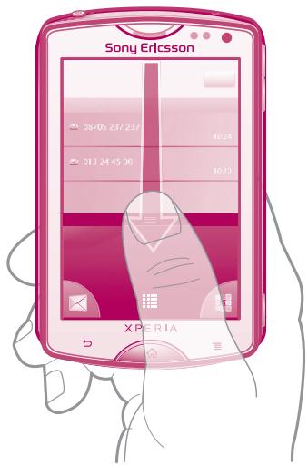 SONY ERICSSON XPERIA MINI - Pour ouvrir le volet de notification - 1