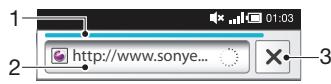 SONY ERICSSON XPERIA MINI - Barre de recherche et d'adresse - 1