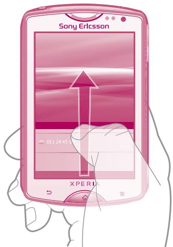 SONY ERICSSON XPERIA MINI - Pour fermer le volet de notification - 1