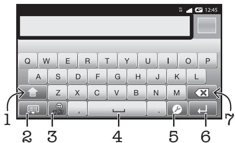 SONY ERICSSON XPERIA MINI - Utilisation du clavier virtuel - 1