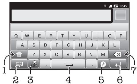 SONY ERICSSON XPERIA MINI PRO - Utilisation du clavier virtuel - 1