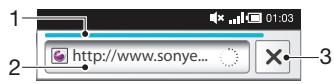 SONY ERICSSON XPERIA MINI PRO - Barre de recherche et d'adresse - 1
