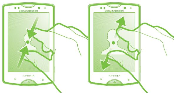 SONY ERICSSON XPERIA MINI PRO - Pour zoomer avec deux doigts - 1