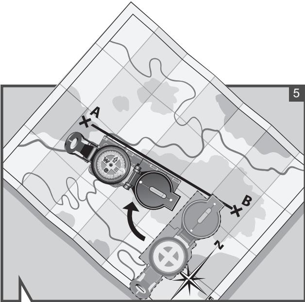 GEONAUTE BOUSSOLE C400 - Détérminer une direction angulaire (Azimuth) sur une carte - 5