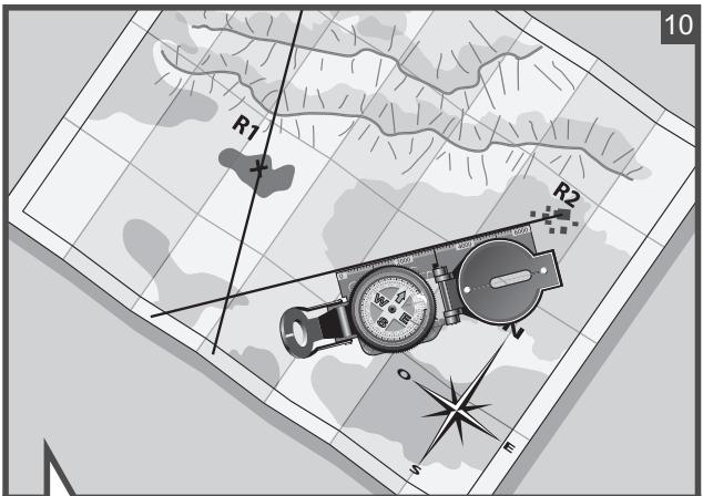 GEONAUTE BOUSSOLE C400 - Déterminer en extérieur sa position par triangulation (je suis perdu, comment me positionner sur la carte) - 10